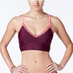 Jessica Simpson Purple Bikini Top with Pink Accents